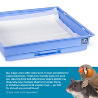 Thumbnail for Prevue Pet Products Disposable Cage Liners for Birds and Small Animals - Parrot, Parakeet, Conure, Cockatiel Cages and Hamster, Guinea Pig, Mouse Cages White 20