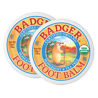 Thumbnail for Badger Foot Balm, 100% Organic Foot Cream for Dry Cracked Heels and Feet, Fast Acting Foot Care for Women & Men, All-Natural Cracked Heel Treatment, .75 oz Tin, 2-Pack