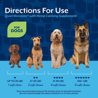 Thumbnail for NaturVet Quiet Moments Calming Aid Dog Supplement, Helps Promote Relaxation, Reduce Stress, Storm Anxiety, Motion Sickness for Dogs (Quiet Moments Plus Hemp, 180 Soft Chews)