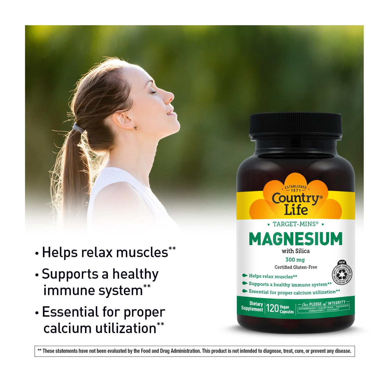 Target-Mins Magnesium with Silica 300 mg 120 Vegetarian Capsules