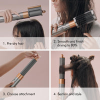 Thumbnail for Dyson Special Edition Airwrap™ Complete Long Multi-Styler in Strawberry Bronze and Blush Pink with Detangling Comb