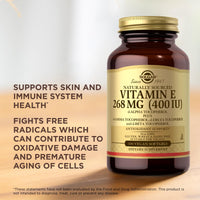 Thumbnail for Solgar Vitamin E 268 mg (400 IU) - 100 Vegan Softgels - Naturally Sourced - Non-GMO, Gluten Free - 100 Servings