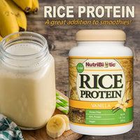 Thumbnail for NutriBiotic – Vanilla Rice Protein, 1 Lb 5 Oz (600g) | Low Carb, Keto-Friendly, Vegan, Raw Protein Powder | Grown & Processed Without Chemicals, GMOs or Gluten | Easy to Digest & Nutrient-Rich