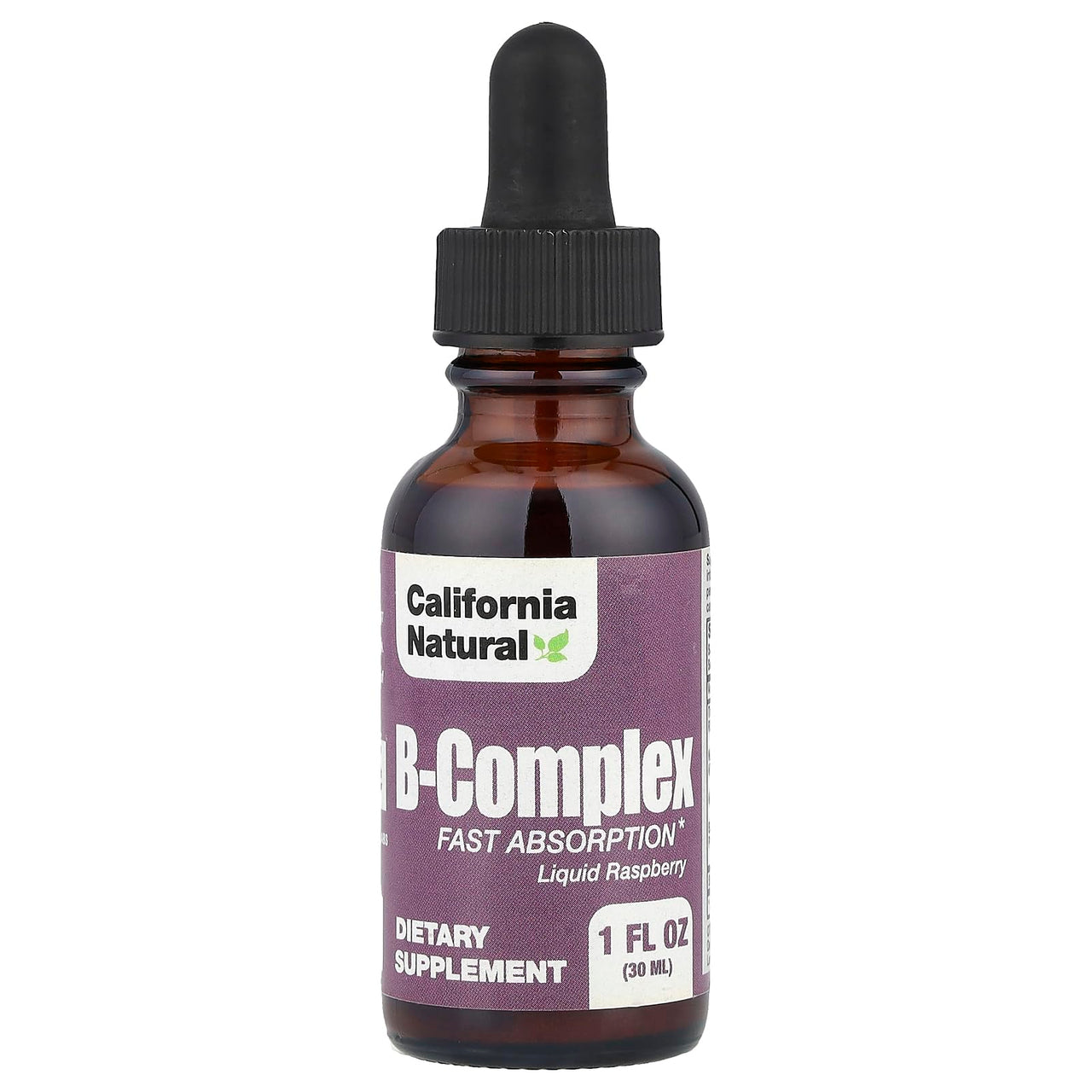 California Natural B-Complex, Raspberry, 1 oz (30 ml)
