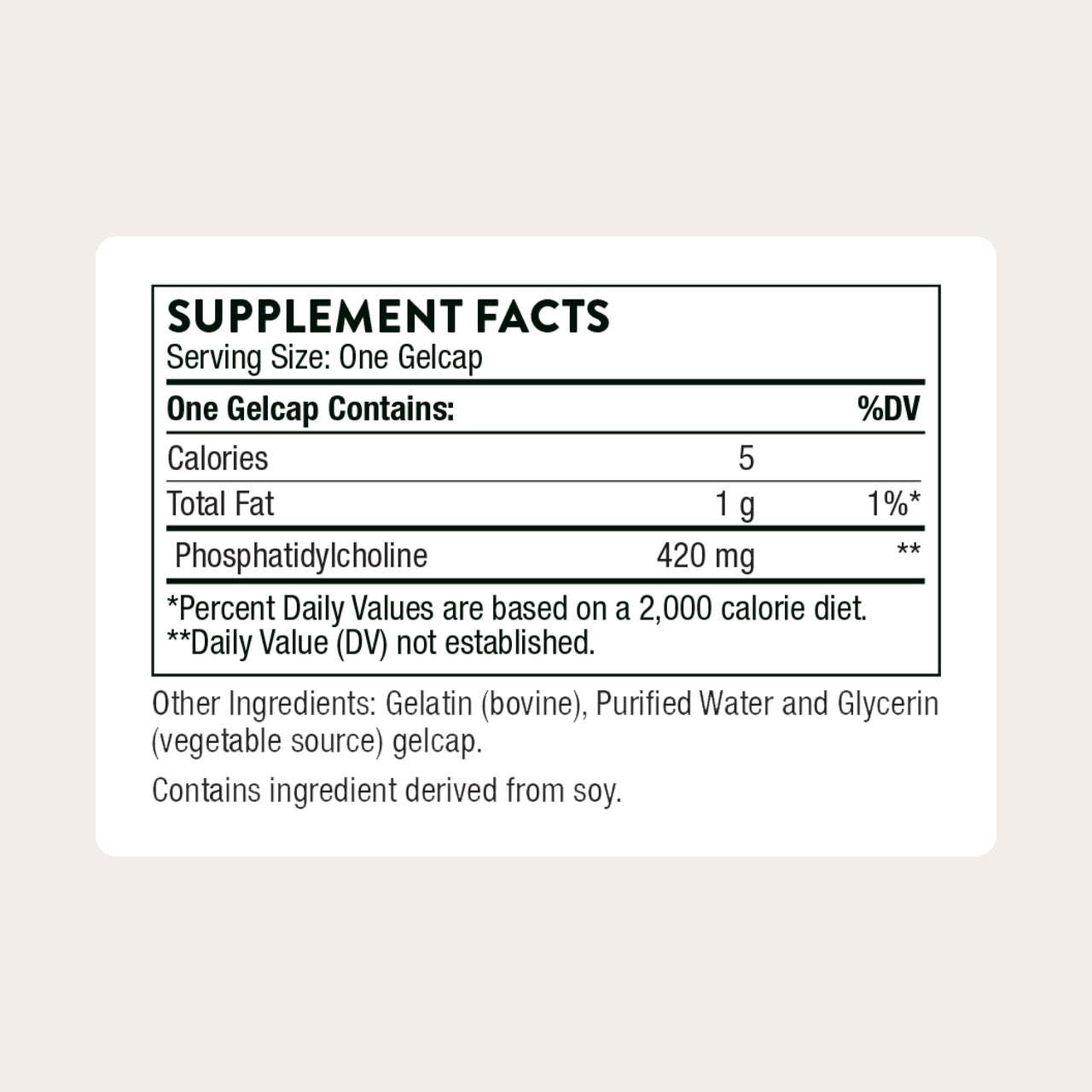 THORNE - Phosphatidyl Choline - Phospholipid Complex for Liver Support, Cholesterol Metabolism & Healthy Bile* - Third-Party Certified - Gluten & Dairy-Free - 60 Softgels