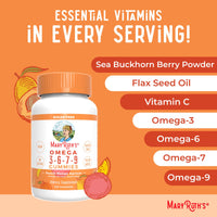 Thumbnail for MaryRuth Organics Vegan Omega 3 6 7 9 Gummies | Up to 4 Month Supply | Omega 3 Supplement with Flaxseed Oil | Omega 3 Gummies | No Fish Taste | Non-GMO | 120 Count
