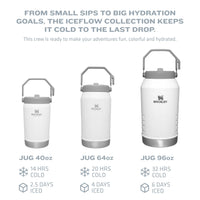 Thumbnail for Stanley IceFlow Flip Straw Jug with Handle 40 oz| Twist On Lid and Flip Up Straw | Leak Resistant for Travel and Sports | Insulated Stainless Steel | BPA-Free | Fog