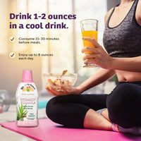 Thumbnail for Lily of The Desert Stomach Formula, Organic Aloe Vera Juice with Slippery Elm, Chamomile, Peppermint, and Ginger for Gut Health, Acid Reflux, Heartburn Relief, 32 Oz, Gelly Sachet Included,1