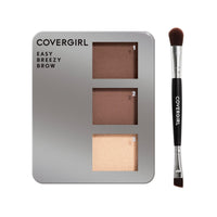 Thumbnail for COVERGIRL - Easy Breezy Brow Powder Kit, three shades brow definer, professional double-ended angled brush, effortless, 100% Cruelty-Free