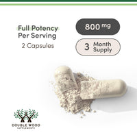 Thumbnail for Magnesium Citrate 800mg, 180 Capsules, Digestion & Constipation Support, Vegan Safe, Non-GMO, Double Wood Supplements