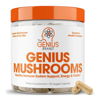 Thumbnail for Genius Mushroom Supplement - Full-Spectrum Lion’s Mane, Cordyceps, Reishi -Daily Brain Nootropic for Energy, Focus, Memory & Overall Wellness - 90 Capsules – Organic for Mental Clarity & Performance