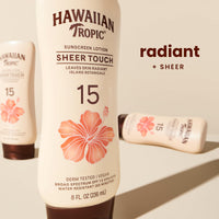 Thumbnail for Hawaiian Tropic Sunscreen Sheer Touch Broad Spectrum Sun Care Sunscreen Lotion - SPF 15, 8 Ounce