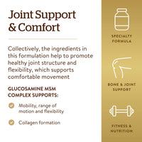 Thumbnail for Solgar Glucosamine MSM Complex, 120 Tablets - Promotes Healthy Joints - Supports Range of Motion & Flexibility - Supports Collagen - Shellfish-Free - Gluten Free, Dairy Free, Kosher - 40 Servings
