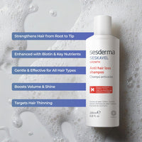 Thumbnail for Sesderma SESKAVEL Strengthening Hair Shampoo for Thinning and Fragile Hair 6.8 fl. Oz