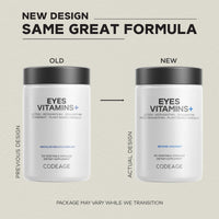 Thumbnail for Codeage Eyes Vitamins - AREDS 2 Based Formula Supplement - 2-Month Supply - Vitamins A, C, E, Zinc, Lutein, Astaxanthin, Zeaxanthin, Eyebright, Marigold, Bilberry, Saffron, Omega-3-120 Capsules