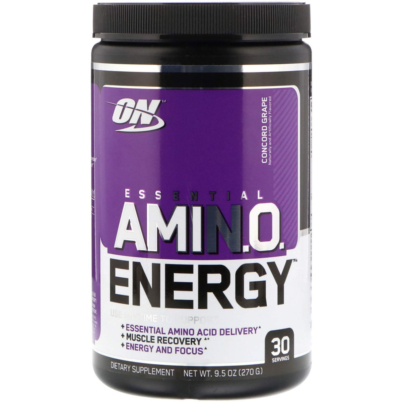 Optimum Nutrition, (2 Pack Essential Amin.O. Energy, Concord Grape, 9.5 oz (270 g)