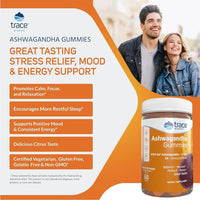 Thumbnail for Trace Minerals Ashwagandha - Ashwagandha Gummies for Supporting A Healthy Mindset - Calming Supplement - Better Sleep - Immune System & Energy Support - Passion Fruit Orange - 60 Count (30 Servings)