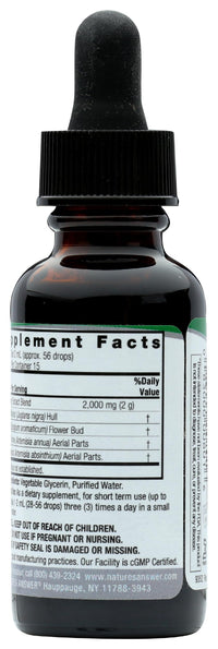 Thumbnail for Natures Answer Black Walnut and Wormwood 1 oz 30mL 200mg. Extract, Liquid,promotes digestion,Vegetable Glycerin And Purified Water