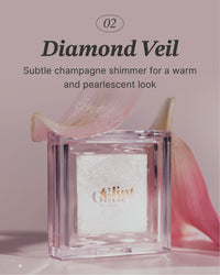 Thumbnail for Glint Dewy Highlighter (Diamond Veil, 0.08oz) - Luminous Glow, Infused with Micropearls, Shiny Illuminator. Rich Pigment & Silky Touch, Korean Makeup.