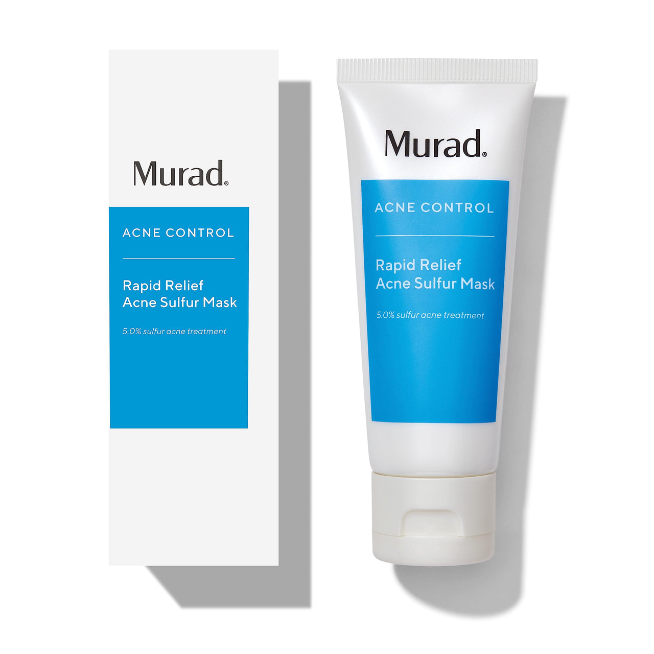 Murad Rapid Relief Acne Sulfur Mask – Clay Mask with Salicylic Acid, 5% Sulfur, and Austrian Peat Reduces Oil, Minimizes Breakouts, Reduces Pimple Size, and Unclogs Pores – 2.5 Fl Oz