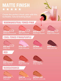 Thumbnail for SHEGLAM Color Bloom Liquid Blush Makeup for Cheeks Matte Finish-Cutie Pie