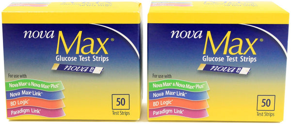 Nova Max Glucose Test Strips 50 ct - Pack of 2
