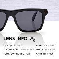 Thumbnail for Tom Ford FT0906-N BUCKLEY-02 Square Shape Sunglasses + Bundle With eSHADES Eyewear Cleaning Kit