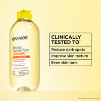 Thumbnail for Garnier Micellar Water with Vitamin C, Facial Cleanser & Makeup Remover, Brightening & Hydrating, For All Skin Types, Vegan, Cruelty Free, 13.5 Fl Oz (400mL), 1 Count