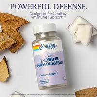 Thumbnail for SOLARAY L-Lysine Monolaurin Immune Support Supplement, 1:1 Ratio for Immune System Function, 500 mg Each, 60-Day Money Back Guarantee, 30 Servings, 60 VegCaps