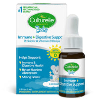 Thumbnail for Culturelle Baby Probiotic Drops + Vitamin D, Immune & Digestive Health Support for Babies, Infants & Newborns 0-12 Months, 30 Day Supply, Gluten Free & Non-GMO, 9ml