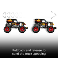 Thumbnail for LEGO Technic Monster Jam Grave Digger Fire and Ice Building Toy for Boys & Girls - Monster Truck Toy W/Pull-Back Racing Action for Kids, Ages 7+ - Gift Idea for Birthdays - 42219