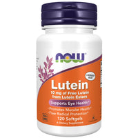 Thumbnail for NOW Foods Supplements, Lutein 10 mg with 10 mg of Free Lutein from Lutein Esters, 120 Softgels