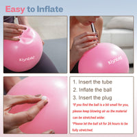 Thumbnail for kisnbld Small Exercise Ball, 9 Inch Mini Pilates Ball, Anti Burst and Slip Resistant Mini Yoga Ball for Stability, Fitness, Physical Therapy, Stretching & Core Strength Workout at Home Gym & Office