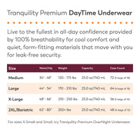 Thumbnail for Tranquility Premium Daytime Disposable Absorbent Underwear (18 Count) - M, 34-48 in. Waist - Super Absorbency, Breathable All-Day Comfort - Adult Diapers