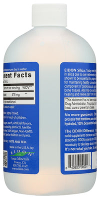 Thumbnail for Eidon Liquid Silica Mineral Concentrate - Silica Supplement for Hair, Skin, and Nails, Supplement Drops to Support Collagen Production & Hair Loss for Women & Men, Helps Manage Calcium - 18 oz