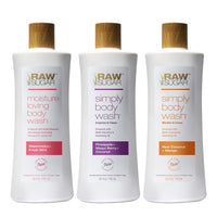Thumbnail for RAW SUGAR Simply Body Wash Variety Trio (25 Fl Oz, Pack of 3) Vegan Bath & Shower Gel, Raw Coconut + Mango, Pineapple + Maqui Berry + Coconut and Watermelon + Fresh Mint, No Sulfates & Parabens