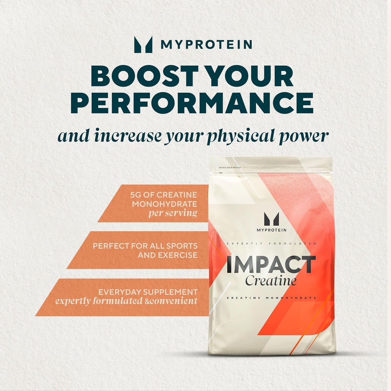 Myprotein Creatine Monohydrate Powder, 200 Servings (2.2lbs), Pure Unflavored Creatine Powder, Post/Pre Workout Supplement for All Sports & Exercises