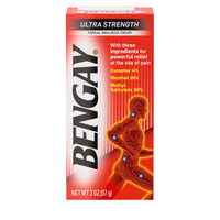 Thumbnail for Bengay Ultra Strength Bengay Topical Pain Relief Cream, Non-Greasy Topical Analgesic for Minor Arthritis, Muscle, Joint, and Back Pain, Camphor, Menthol & Methyl Salicylate, 2 oz