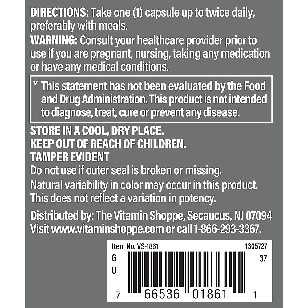 The Vitamin Shoppe Saw Palmetto & Pygeum Complex (120 Capsules)