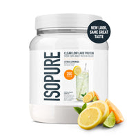 Thumbnail for Isopure Clear Whey Isolate Protein Powder, Lactose Free, Gluten Free, Naturally Flavored, Citrus Lemonade, 20g Protein Per Serving, 14.1 Oz, 16 Servings (Packaging May Vary)