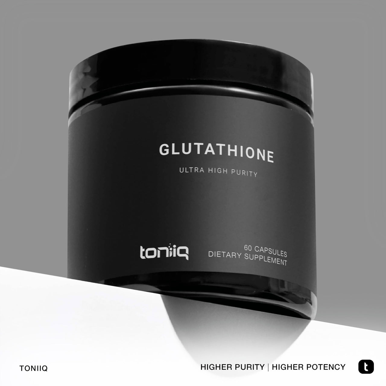 Toniiq Ultra High Strength Glutathione Capsules - 1000mg Concentrated Formula - 98%+ Highly Purified and Bioavailable - Non-GMO Fermentation - 60 Capsules Reduced Glutathione Supplement