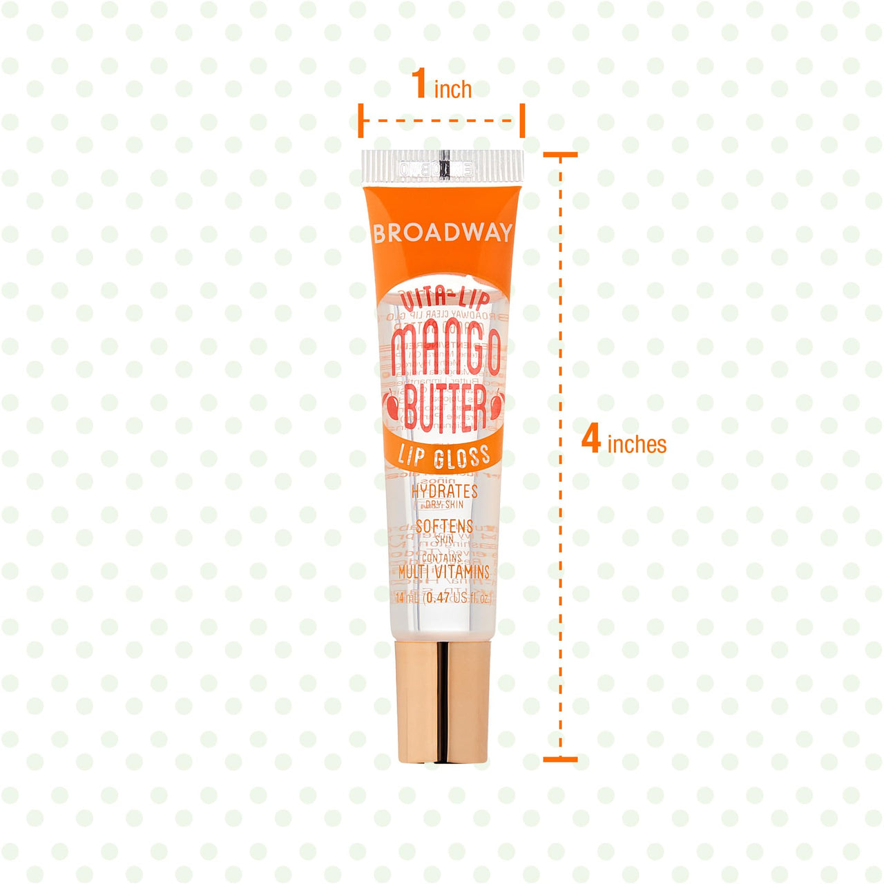 Ruby Kisses Broadway Vita-Lip Clear Lip Gloss (5 Pack Mint, Rosehip, Coconut, Argan Oil, Mango Butter), Ultra-Hydrating & Soothing Formula with Vitamin Oils, High-Shine Non-Sticky Finish Lip Balm