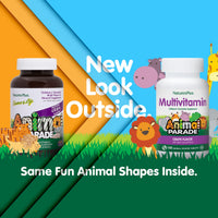 Thumbnail for NaturesPlus Animal Parade Children's Chewable Multivitamin - Grape Flavor - 180 Animal-Shaped Tablets - Promotes Health & Well-Being - Vegetarian, Gluten Free - 90 Servings