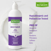 Thumbnail for Medline Remedy Clinical Skin Cream, Vanilla Scent (16 fl oz), Moisturizing Face and Body Cream for All Ages, Paraben & Sulfate Free, Quick Absorbent Formula, Hypoallergenic Skin Moisturizer