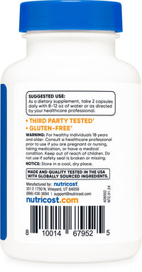 Thumbnail for Nutricost Tongkat Ali 1,000mg 60 Capsules - with Tribulus Terrestris and BioPerine, Vegetarian Caps, Non-GMO, Gluten Free, Potent Extract