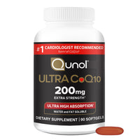 Thumbnail for Qunol CoQ10 200mg Softgels, Ultra CoQ10 - Ultra High Absorption Coenzyme Q10 Supplements - Antioxidant Supplement for Vascular and Heart Health & Energy Production, 90 Count