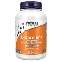 Thumbnail for NOW Foods Supplements, L-Carnitine 1,000 mg, Purest Form, Amino Acid, Fitness Support*, 100 Tablets