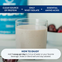 Thumbnail for MRM Nutrition Isolate Whey Protein Powder - Vanilla Flavored, 24 g Protein with Added BCAAs & Glutamine, Digestive Enzymes, Gluten-Free, Hormone- and Antibiotic-Free - 29 Servings