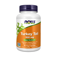 Thumbnail for Now Foods Supplements, Turkey Tail 500 mg, Super Mushroom, Made with Organic Turkey Tail Mushroom and Mycelium, 90 Veg Capsules