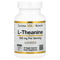 Thumbnail for California Gold Nutrition L-Theanine, Featuring AlphaWave®, 200 mg, 60 Veggie Capsules